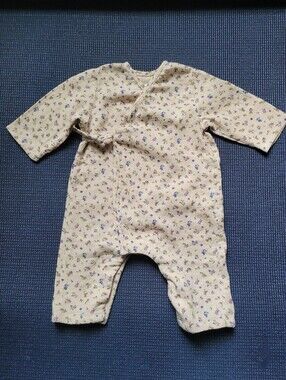 Zara Cotton Floral Kimono-Style Baby One-Piece.  Size 0-1   NWOT